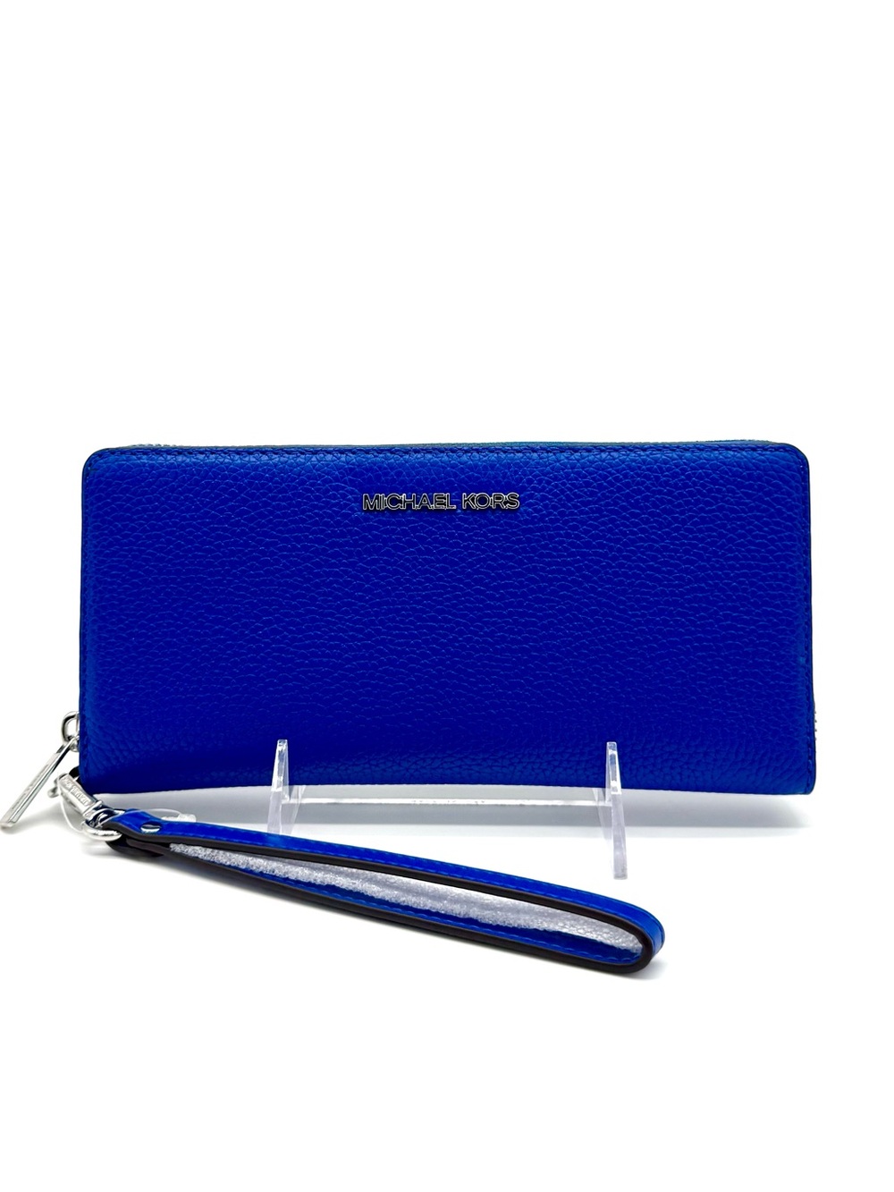 Michael Kors Jet Set Travel Large Leather Continental Wallet Galaxy Blue